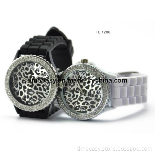 2014 Newest Fashionable Crystal Piebald Wrist Watch (TE-1206)